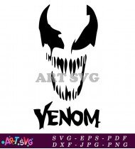 Venom Pumpkin Carving Stencil Template Free SVG