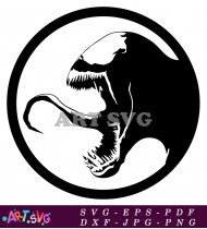 Venom Superhero Head Symbol Vector Design Graphic SVG