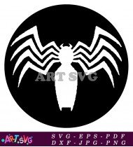 Classic Venom Spider Design White Background SVG