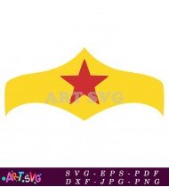 Wonder Woman Tiara Design Vector Art SVG