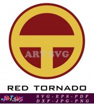 Red Tornado Superhero Logo Symbol Design SVG