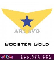 Booster Gold Superhero Logo Design Graphic SVG