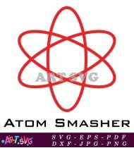 Atom Smasher Superhero Logo Design Graphic SVG