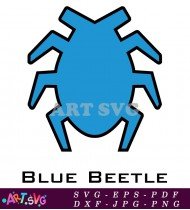 Blue Beetle Superhero Logo Design Graphic SVG