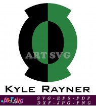 Kyle Rayner Green Lantern Logo Design SVG