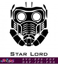 Star Lord Mask Guardians Of The Galaxy Design SVG 2