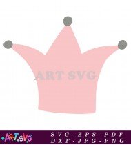 Cute Pink Baby Princess Crown Vector Design SVG