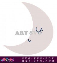 Cute Baby Moon Design Illustration Vector SVG