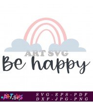 Cute Rainbow Clipart With Baby Text Design SVG