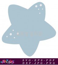 Nursery Wall Art Star Blue Cute SVG