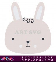 Adorable Bunny Nursery Wall Art Design SVG