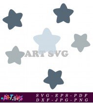 Baby Stars Nursery Wall Art Design SVG