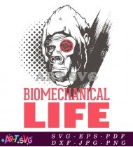 Biomechanical Life Gorilla Art Design For Tees SVG