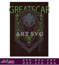 Great Scar Monster Horror Design Illustration SVG