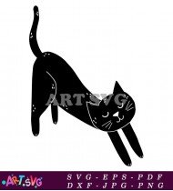 Black Cat Silhouette Vector Illustration SVG