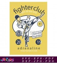 Fight Club Karate T Shirt Design Adrenaline SVG