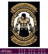 Motivational Bodybuilder Gym Workout Fitness Quote SVG 1