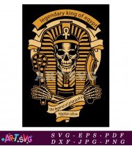 Pharaoh King Skull Egyptian Culture Illustration SVG 1