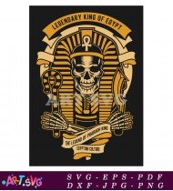 Legendary King Of Egypt Culture Skull Art SVG 1