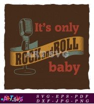 Rock And Roll Baby Vintage Design SVG