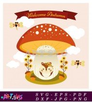 Autumn Mushrooms Graphic Design Fall Season SVG 1