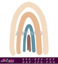 Cute Pastel Rainbow Illustration For Baby Nursery SVG