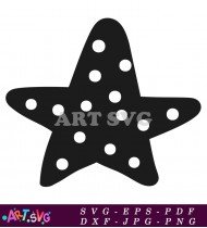 Black And White Starfish Design SVG 1