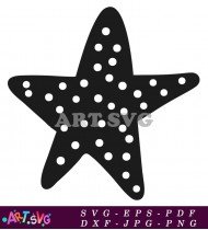 Black And White Starfish Design SVG 4