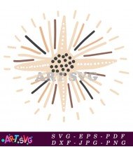 Beige And Brown Starburst Pattern Graphic Design SVG