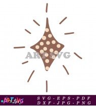 Abstract Minimalist Beige Brown Starburst Illustration SVG