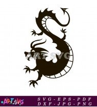 Black Dragon Tattoo Design Vector Illustration SVG 2