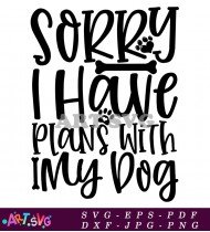 Funny Dog Quote with Paw Print SVG 1