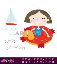 Summertime Red Fish Illustration SVG 1