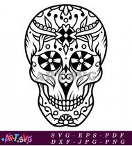 Sugar Skull With Floral Design SVG 2