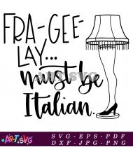 Funny Italian Christmas Ornament Decor SVG