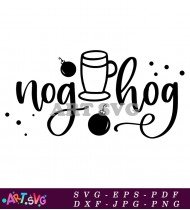 Nog Holiday Coffee Drink Design SVG