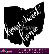 Home Sweet Home Ohio Quote Design SVG