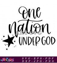 One Nation Under God American Quote Design SVG 1