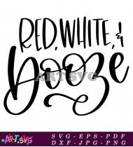 Red White And Booze SVG Design Free