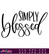 Simply Blessed Wall Sign Home Decor SVG 1