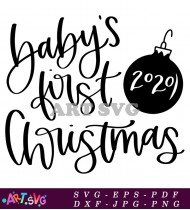 Baby's First Christmas Holiday Design SVG 1