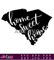 Home Sweet Home Sign with South Carolina SVG