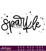 Sparkle Word Design with Glitter Texture SVG 1