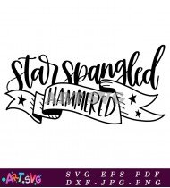 Star Spangled Hammered American Design SVG 1