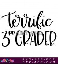 Terrific 3rd Grader Funny Teacher Wall Decor SVG