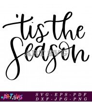 Tis the Season Holiday Vector SVG Clipart