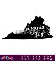 Virginia Girl State Pride Printable Sign SVG