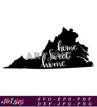 Home Sweet Home State Pride Decor SVG