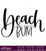 Beach Bum Hand Lettered Font Art SVG 1