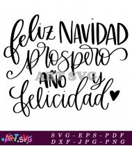 Feliz Navidad Prospero Ano Design SVG 1